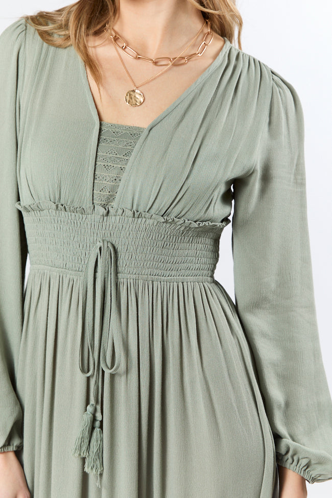 Lucky To Have You Sage Maxi Dress SALE